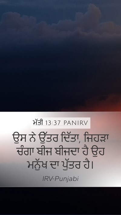 ਮੱਤੀ 13:37 PANIRV Bible Verse Image