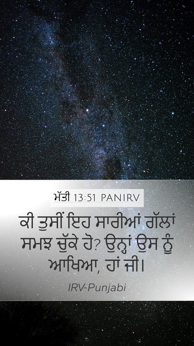 ਮੱਤੀ 13:51 PANIRV Bible Verse Image