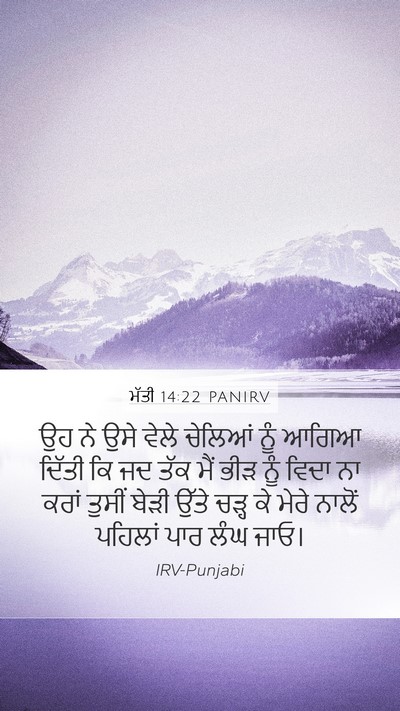 ਮੱਤੀ 14:22 PANIRV Bible Verse Image