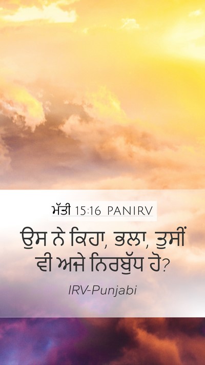 ਮੱਤੀ 15:16 PANIRV Bible Verse Image