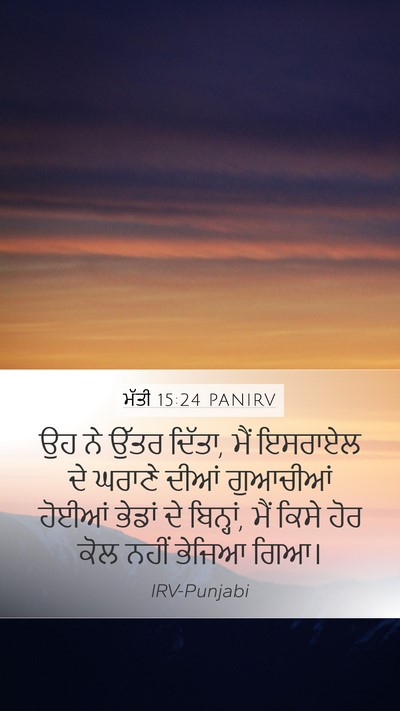 ਮੱਤੀ 15:24 PANIRV Bible Verse Image