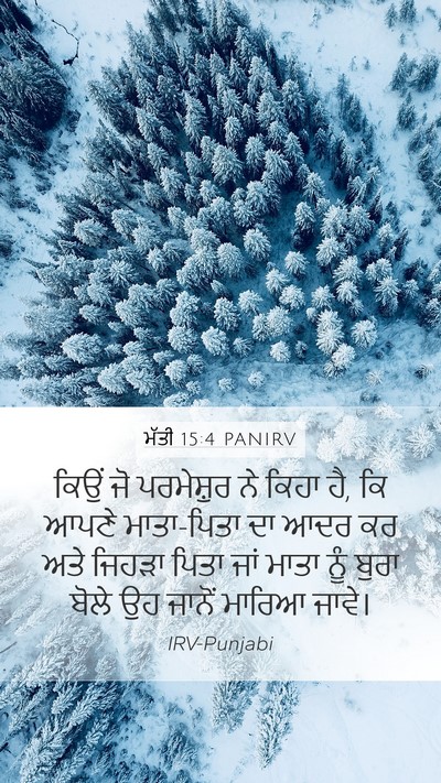 ਮੱਤੀ 15:4 PANIRV Bible Verse Image