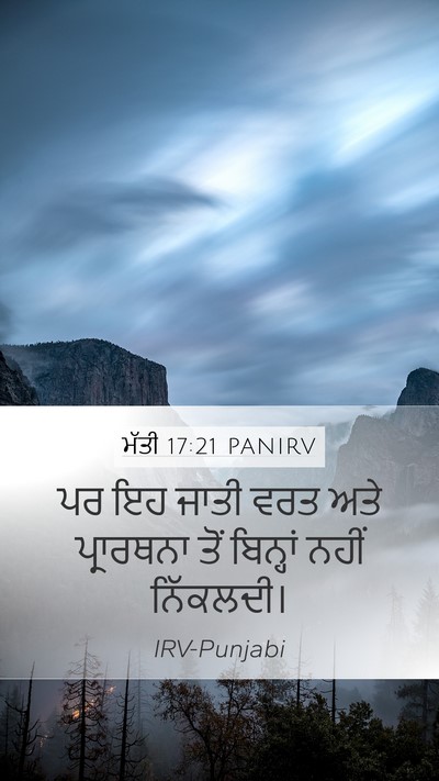 ਮੱਤੀ 17:21 PANIRV Mobile Phone Wallpaper - ਪਰ ਇਹ ਜਾਤੀ ਵਰਤ ਅਤੇ - Mobile Bible Verse Wallpaper