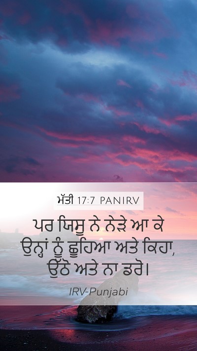 ਮੱਤੀ 17:7 PANIRV Mobile Phone Wallpaper - ਪਰ ਯਿਸੂ ਨੇ ਨੇੜੇ ਆ - Mobile Bible Verse Wallpaper