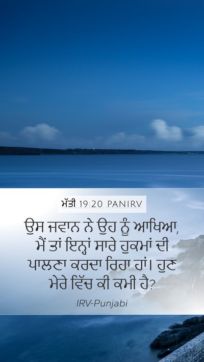ਮੱਤੀ 19:20 PANIRV Bible Verse Image