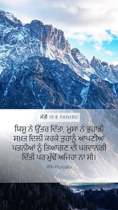 ਮੱਤੀ 19:8 PANIRV Bible Verse Image