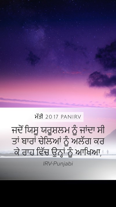 ਮੱਤੀ 20:17 PANIRV Bible Verse Image