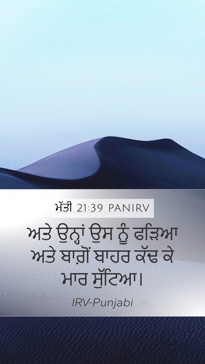 ਮੱਤੀ 21:39 PANIRV Mobile Phone Wallpaper - ਅਤੇ ਉਨ੍ਹਾਂ ਉਸ ਨੂੰ - Mobile Bible Verse Wallpaper