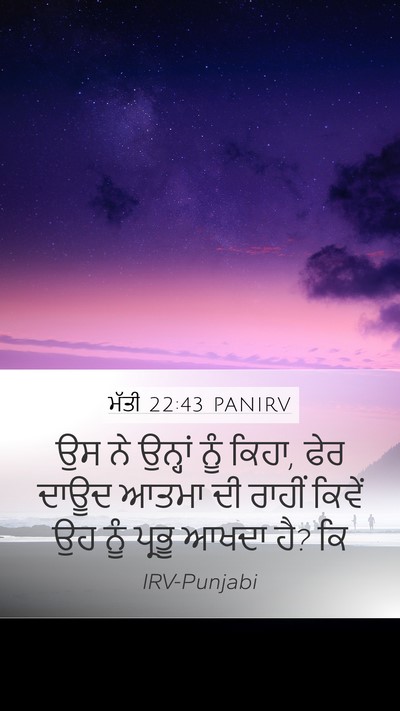 ਮੱਤੀ 22:43 PANIRV Bible Verse Image