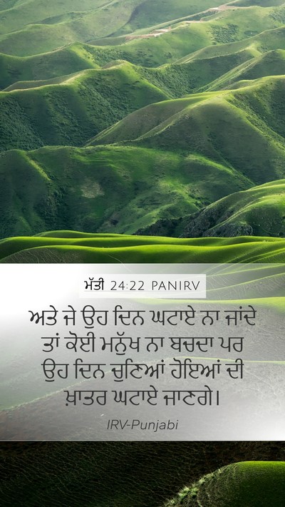 ਮੱਤੀ 24:22 PANIRV Bible Verse Image