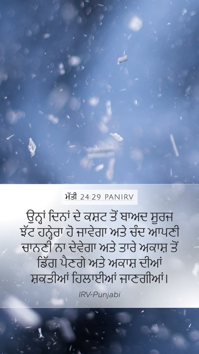ਮੱਤੀ 24:29 PANIRV Bible Verse Image