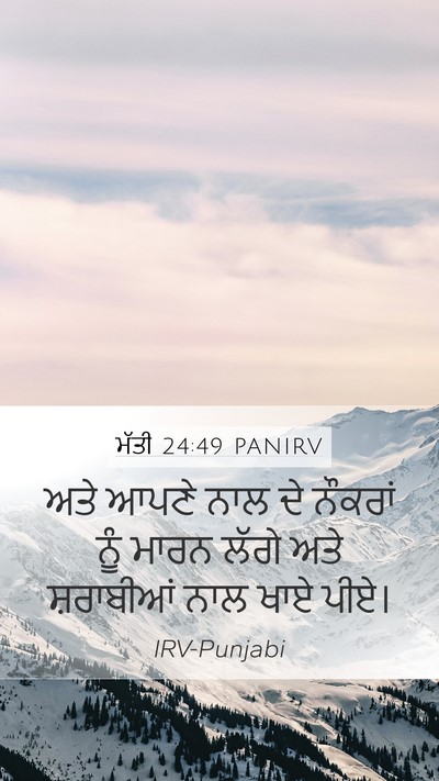 ਮੱਤੀ 24:49 PANIRV Bible Verse Image