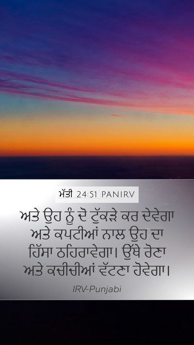 ਮੱਤੀ 24:51 PANIRV Bible Verse Image
