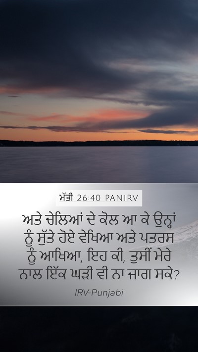 ਮੱਤੀ 26:40 PANIRV Bible Verse Image