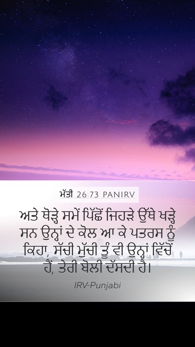 ਮੱਤੀ 26:73 PANIRV Bible Verse Image