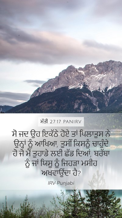 ਮੱਤੀ 27:17 PANIRV Bible Verse Image
