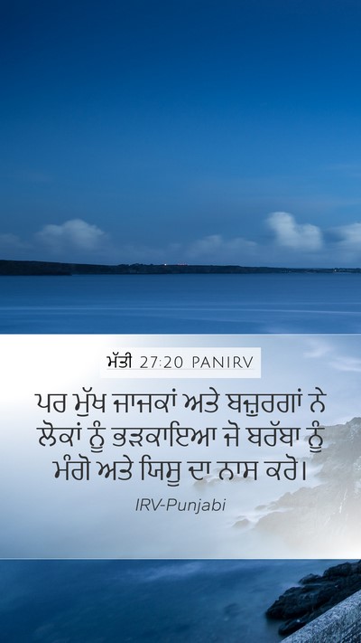 ਮੱਤੀ 27:20 PANIRV Bible Verse Image