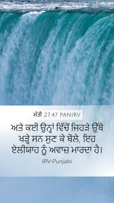 ਮੱਤੀ 27:47 PANIRV Bible Verse Image