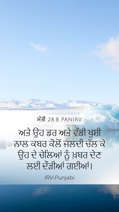 ਮੱਤੀ 28:8 PANIRV Bible Verse Image