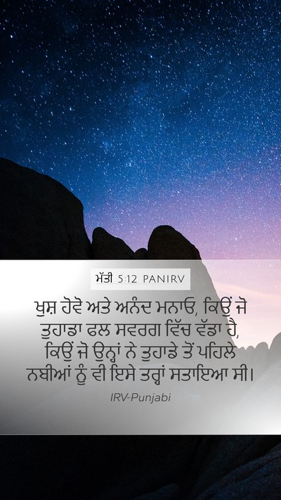 ਮੱਤੀ 5:12 PANIRV Bible Verse Image