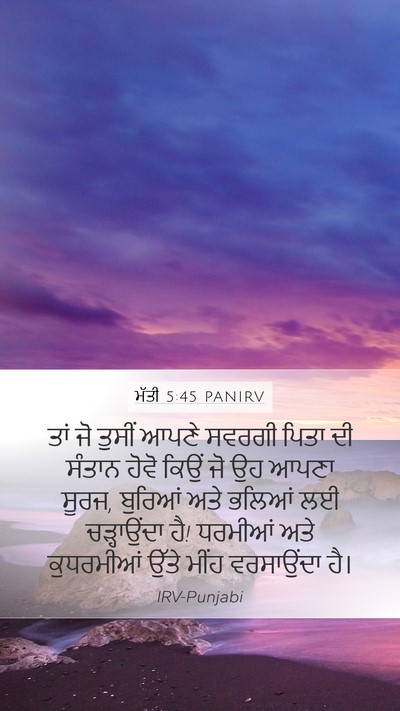 ਮੱਤੀ 5:45 PANIRV Bible Verse Image