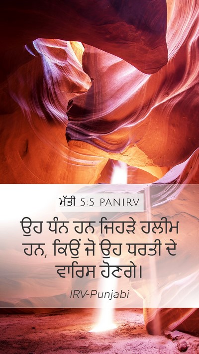 ਮੱਤੀ 5:5 PANIRV Bible Verse Image