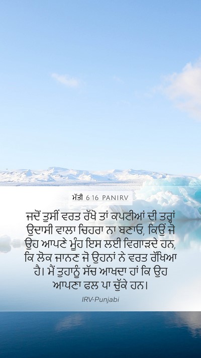 ਮੱਤੀ 6:16 PANIRV Bible Verse Image
