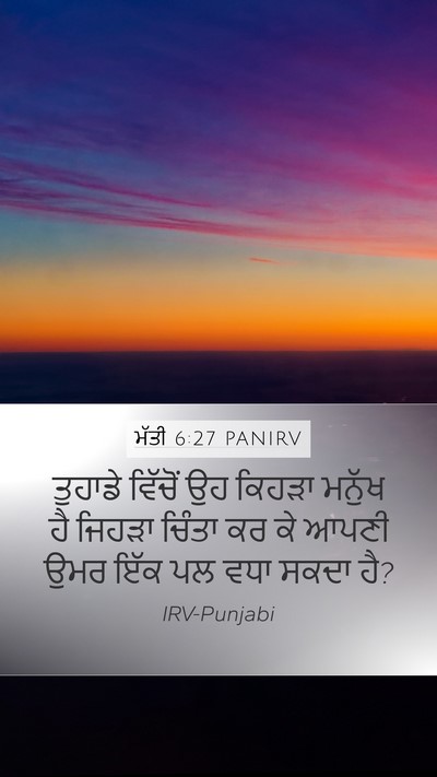 ਮੱਤੀ 6:27 PANIRV Bible Verse Image