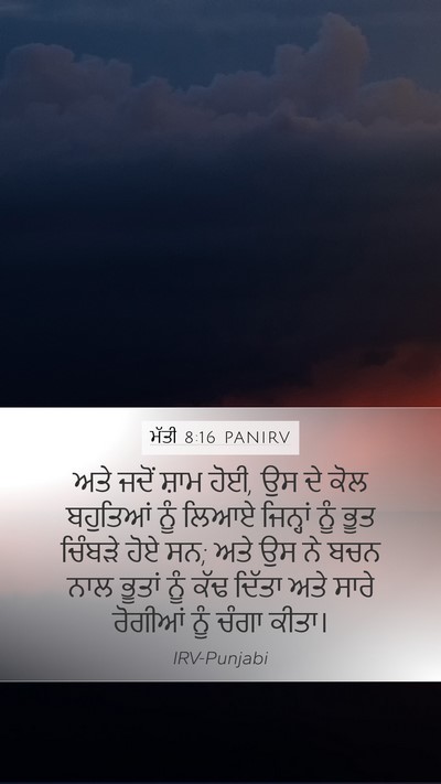 ਮੱਤੀ 8:16 PANIRV Bible Verse Image