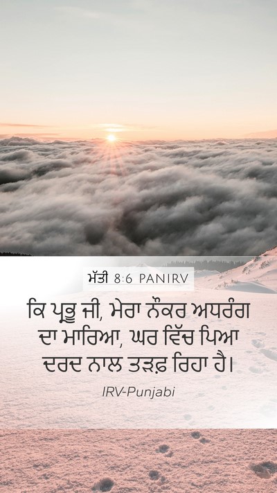 ਮੱਤੀ 8:6 PANIRV Bible Verse Image
