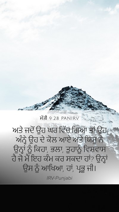 ਮੱਤੀ 9:28 PANIRV Bible Verse Image