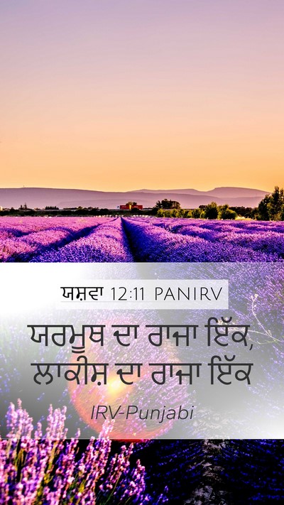 ਯਸ਼ਵਾ 12:11 PANIRV Mobile Phone Wallpaper - ਯਰਮੂਥ ਦਾ ਰਾਜਾ ਇੱਕ, - Mobile Bible Verse Wallpaper