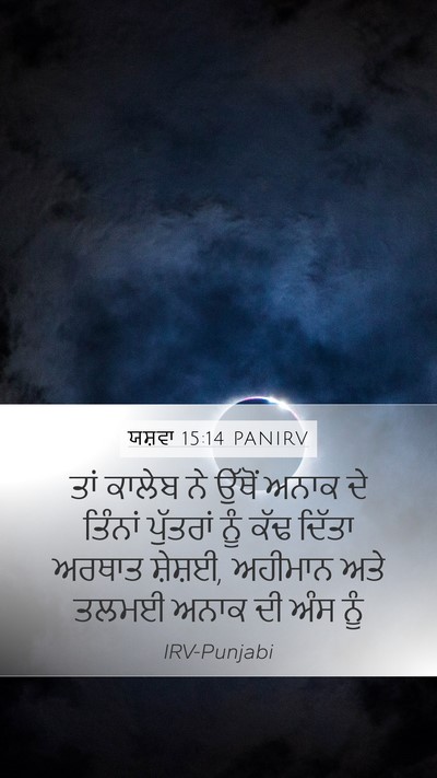 ਯਸ਼ਵਾ 15:14 PANIRV Bible Verse Image
