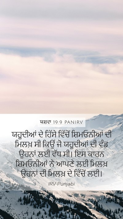 ਯਸ਼ਵਾ 19:9 PANIRV Bible Verse Image