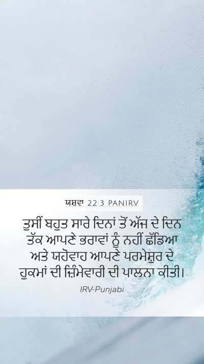 ਯਸ਼ਵਾ 22:3 PANIRV Mobile Phone Wallpaper - ਤੁਸੀਂ ਬਹੁਤ ਸਾਰੇ - Mobile Bible Verse Wallpaper