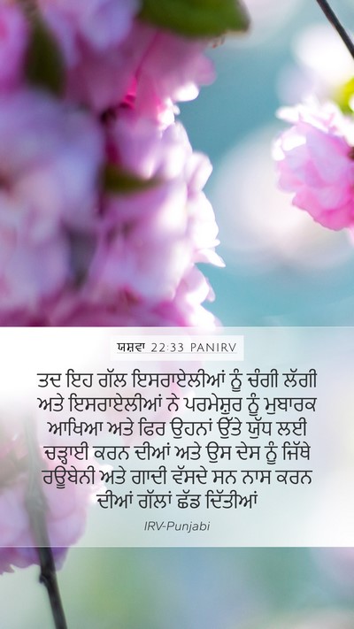ਯਸ਼ਵਾ 22:33 PANIRV Bible Verse Image