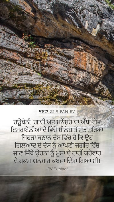 ਯਸ਼ਵਾ 22:9 PANIRV Bible Verse Image