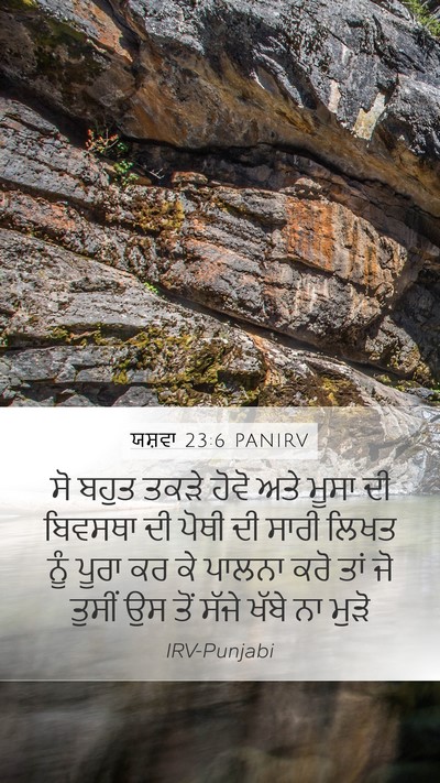 ਯਸ਼ਵਾ 23:6 PANIRV Bible Verse Image