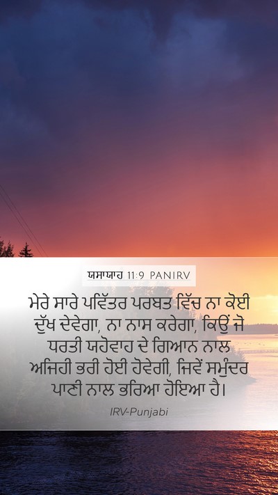 ਯਸਾਯਾਹ 11:9 PANIRV Bible Verse Image