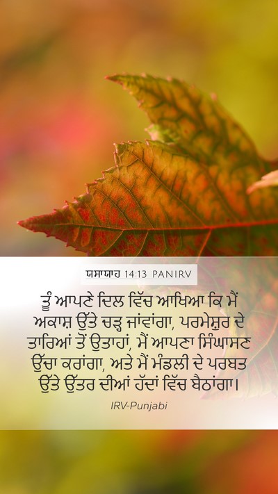 ਯਸਾਯਾਹ 14:13 PANIRV Bible Verse Image