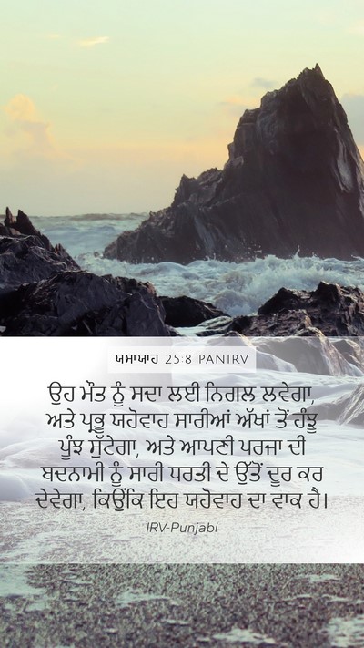ਯਸਾਯਾਹ 25:8 PANIRV Bible Verse Image