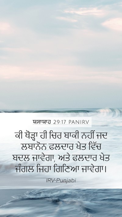 ਯਸਾਯਾਹ 29:17 PANIRV Bible Verse Image