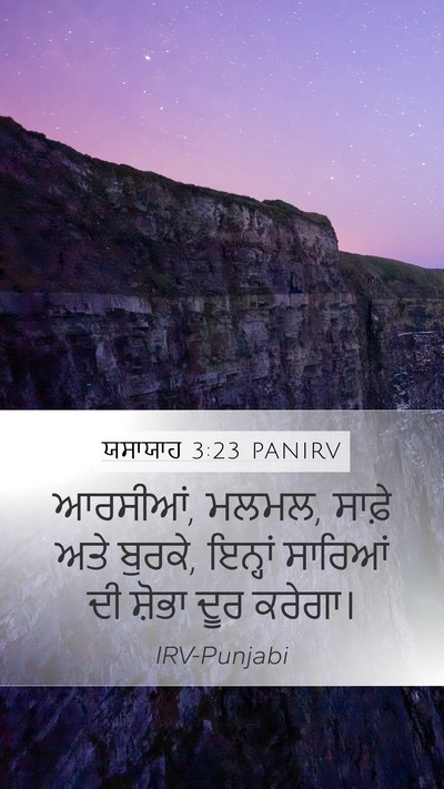 ਯਸਾਯਾਹ 3:23 PANIRV Mobile Phone Wallpaper - ਆਰਸੀਆਂ, ਮਲਮਲ, ਸਾਫ਼ੇ - Mobile Bible Verse Wallpaper