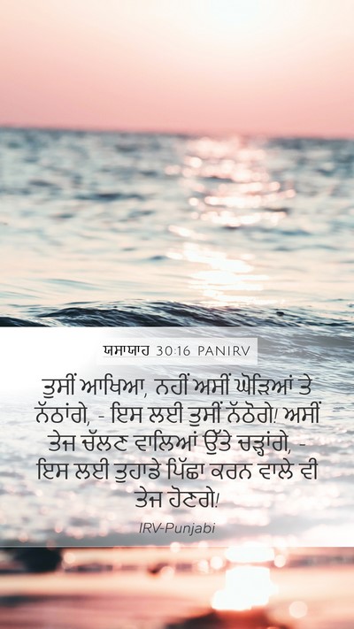 ਯਸਾਯਾਹ 30:16 PANIRV Bible Verse Image