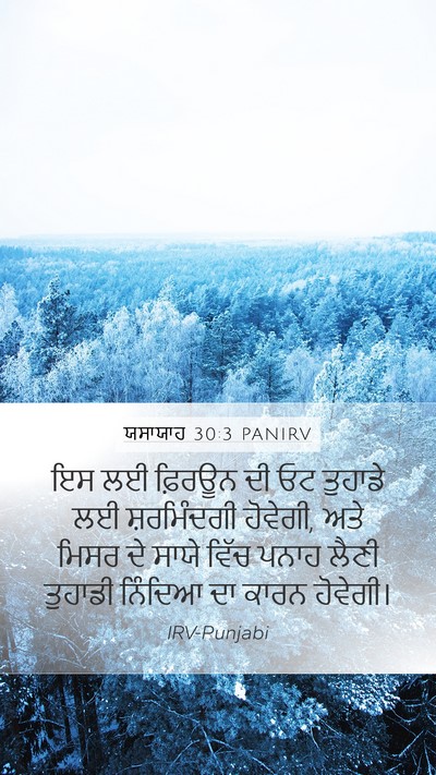 ਯਸਾਯਾਹ 30:3 PANIRV Bible Verse Image