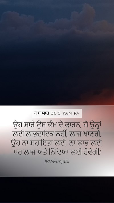 ਯਸਾਯਾਹ 30:5 PANIRV Bible Verse Image