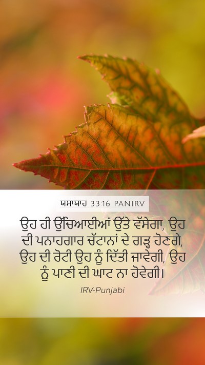 ਯਸਾਯਾਹ 33:16 PANIRV Bible Verse Image