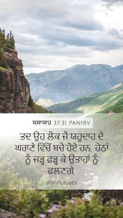 ਯਸਾਯਾਹ 37:31 PANIRV Mobile Phone Wallpaper - ਤਦ ਉਹ ਲੋਕ ਜੋ ਯਹੂਦਾਹ - Mobile Bible Verse Wallpaper