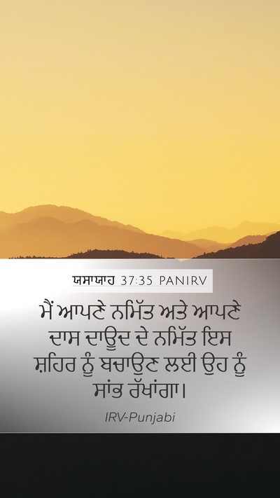 ਯਸਾਯਾਹ 37:35 PANIRV Bible Verse Image
