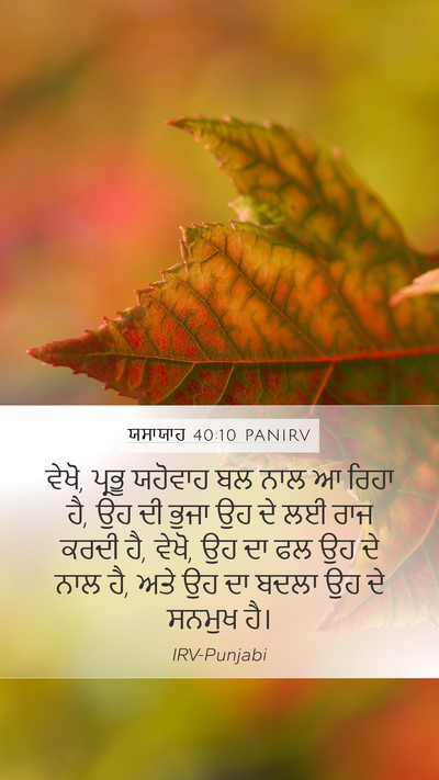 ਯਸਾਯਾਹ 40:10 PANIRV Bible Verse Image